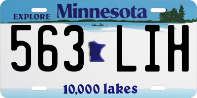 MN license plate 563LIH
