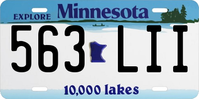 MN license plate 563LII