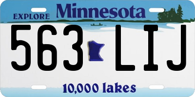 MN license plate 563LIJ