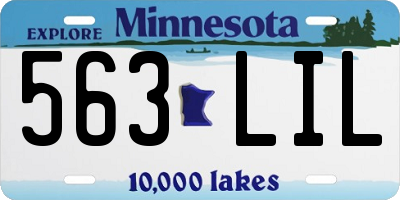 MN license plate 563LIL