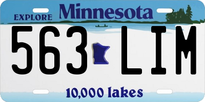 MN license plate 563LIM