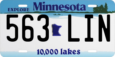 MN license plate 563LIN