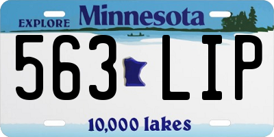 MN license plate 563LIP
