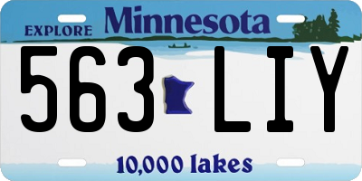 MN license plate 563LIY