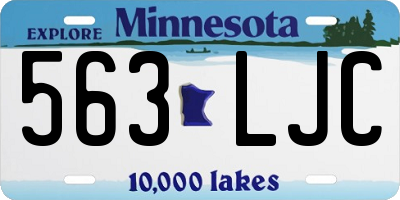 MN license plate 563LJC
