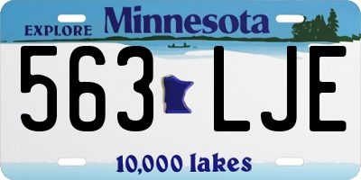 MN license plate 563LJE