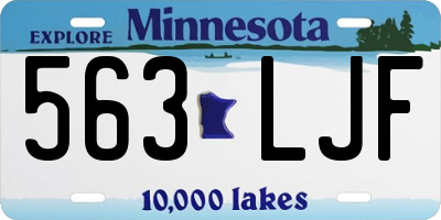 MN license plate 563LJF