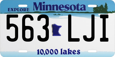 MN license plate 563LJI