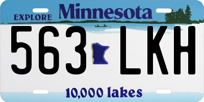 MN license plate 563LKH