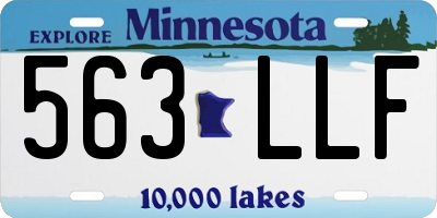 MN license plate 563LLF