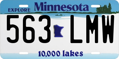 MN license plate 563LMW