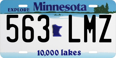 MN license plate 563LMZ