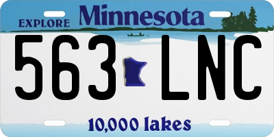 MN license plate 563LNC