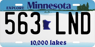 MN license plate 563LND
