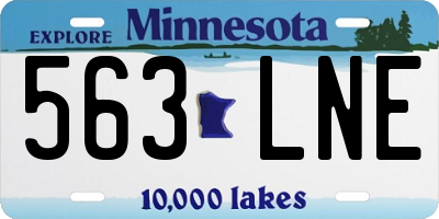 MN license plate 563LNE