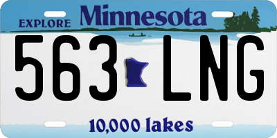 MN license plate 563LNG