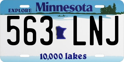 MN license plate 563LNJ