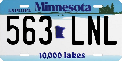 MN license plate 563LNL