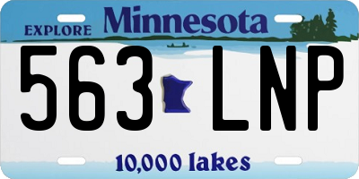 MN license plate 563LNP