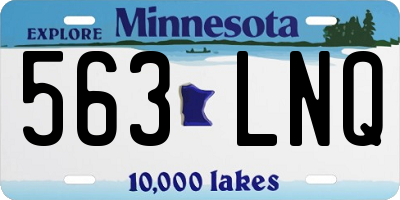 MN license plate 563LNQ