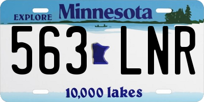 MN license plate 563LNR