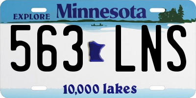 MN license plate 563LNS