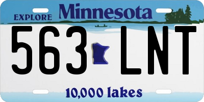 MN license plate 563LNT