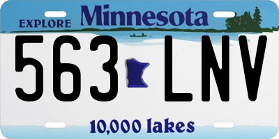 MN license plate 563LNV