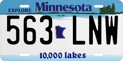 MN license plate 563LNW