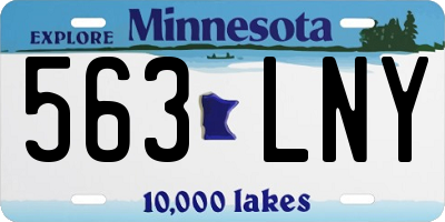 MN license plate 563LNY
