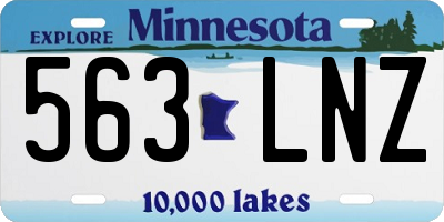 MN license plate 563LNZ