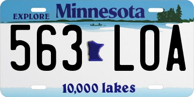 MN license plate 563LOA