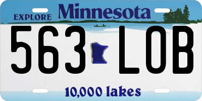 MN license plate 563LOB