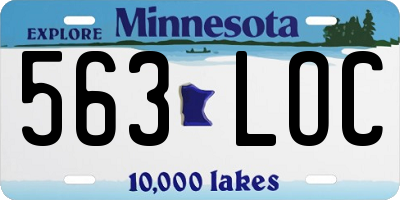 MN license plate 563LOC