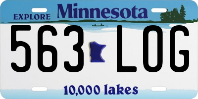 MN license plate 563LOG