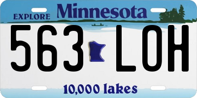 MN license plate 563LOH