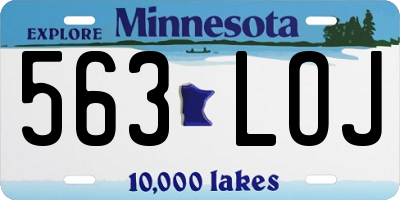 MN license plate 563LOJ