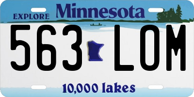 MN license plate 563LOM