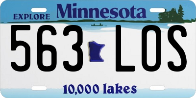 MN license plate 563LOS