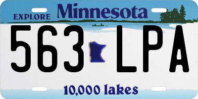 MN license plate 563LPA