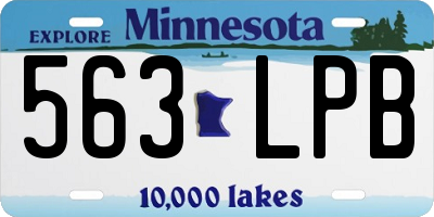 MN license plate 563LPB