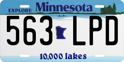 MN license plate 563LPD