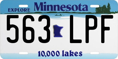 MN license plate 563LPF