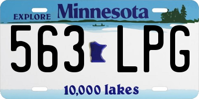 MN license plate 563LPG