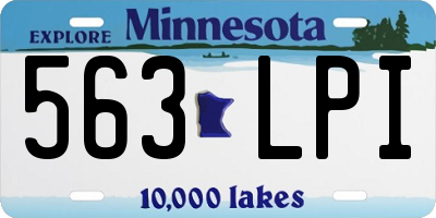 MN license plate 563LPI