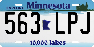 MN license plate 563LPJ