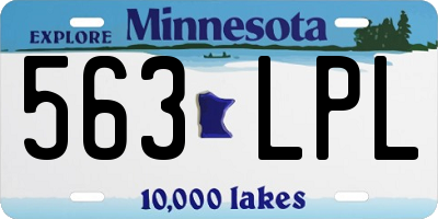 MN license plate 563LPL