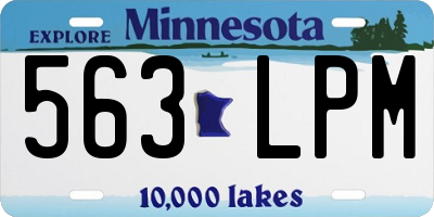 MN license plate 563LPM