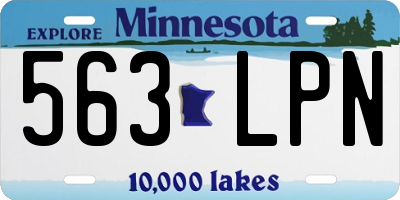 MN license plate 563LPN
