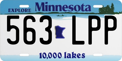MN license plate 563LPP